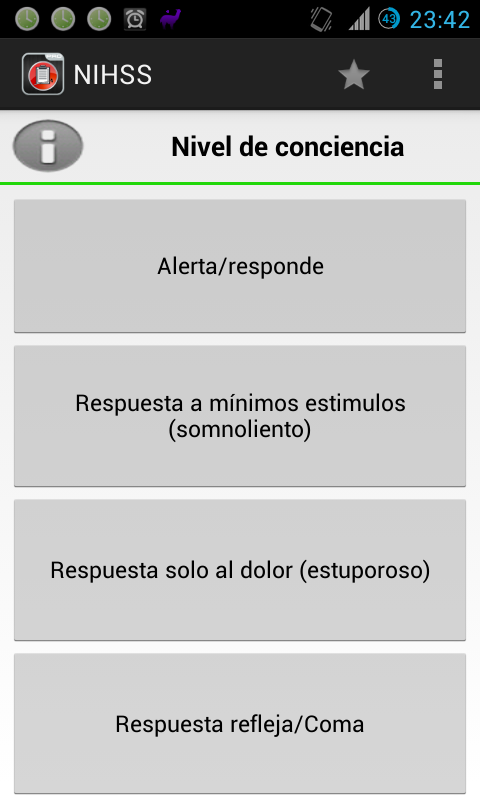 Android application NIHSS-PRO screenshort