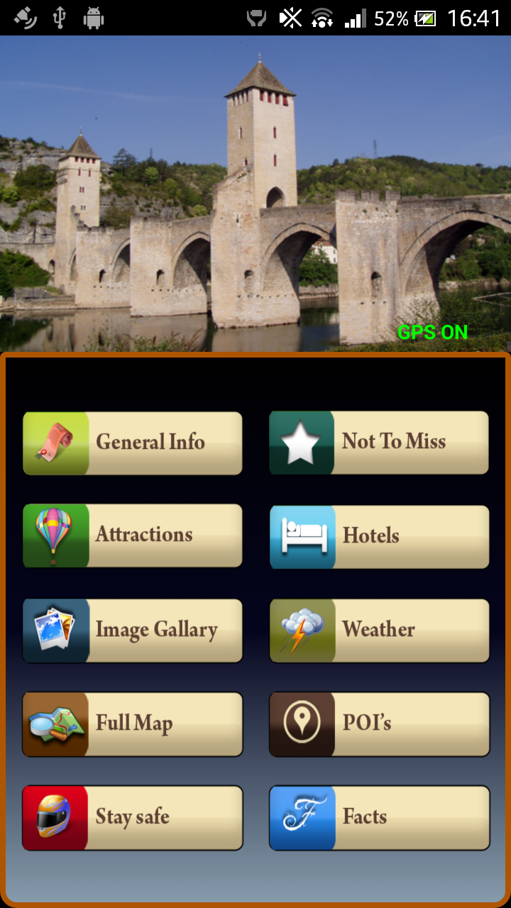 Cahors Offline Map Guide Screen 1