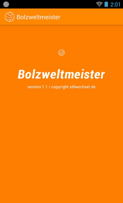 Android application Bolzweltmeister screenshort