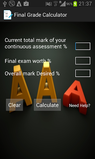 Final Grade Calculator