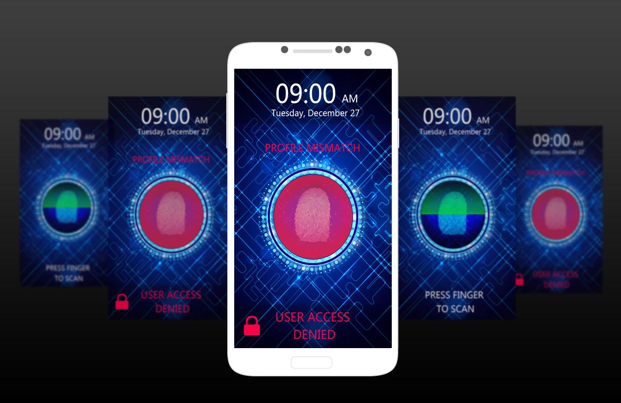 Camera Android Phone Lock Software fingerprint lock screen prank android apps on google play screenshot