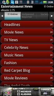 Entertainment News eReader