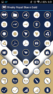 Free Rivalry Royal Blue n Gold APK for Android