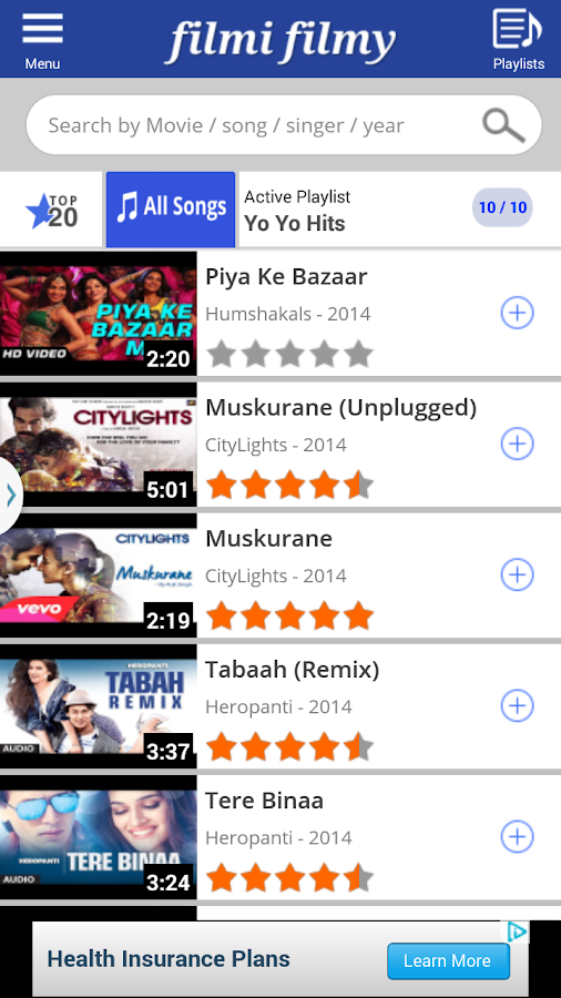 Screen Shot from Filmi Filmy app