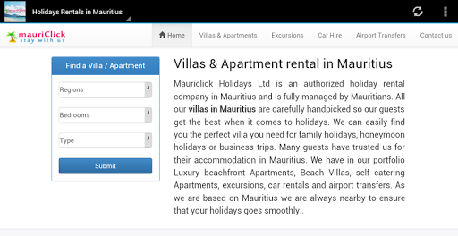 Holidays Rentals in Mauritius