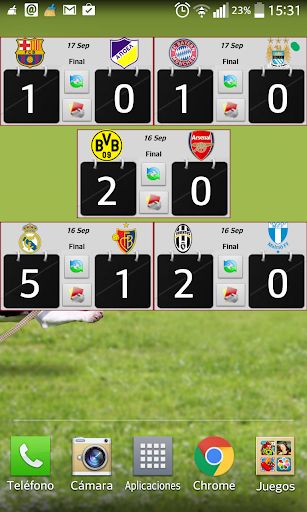 Widget Champions League 15 16