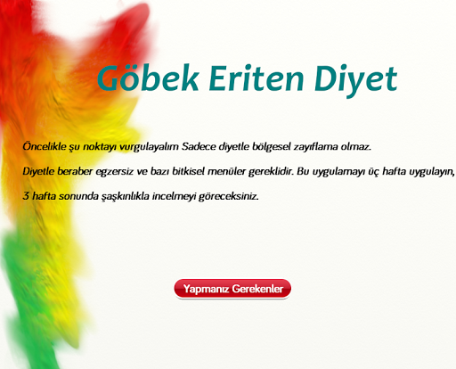 Göbek Eriten Diyet