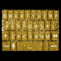 Gold Glitter Keyboard Skin logo