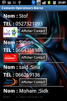 Contacts Opérateurs Maroc APK 螢幕截圖圖片 #2