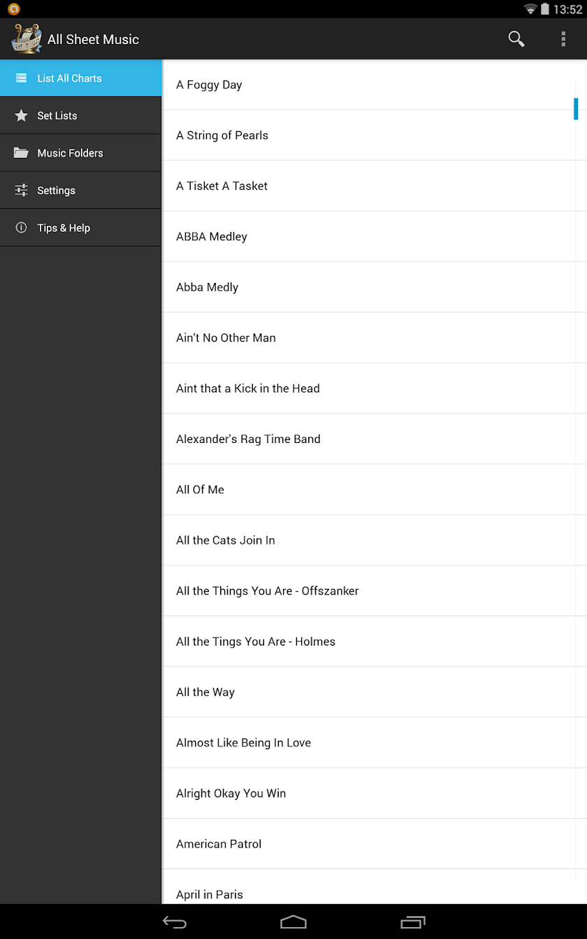 Orpheus Sheet Music PRO Screen 3