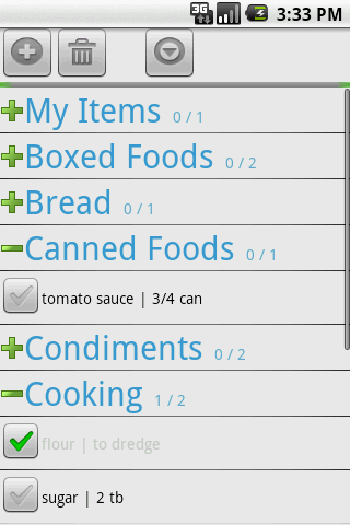 MealBank Pro:Recipes-&gt; Grocery Screen 3