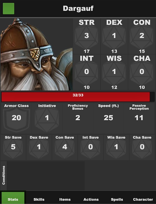 Android application Player Minion for 5th Edition screenshort
