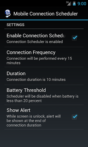 Mobile Connection Scheduler