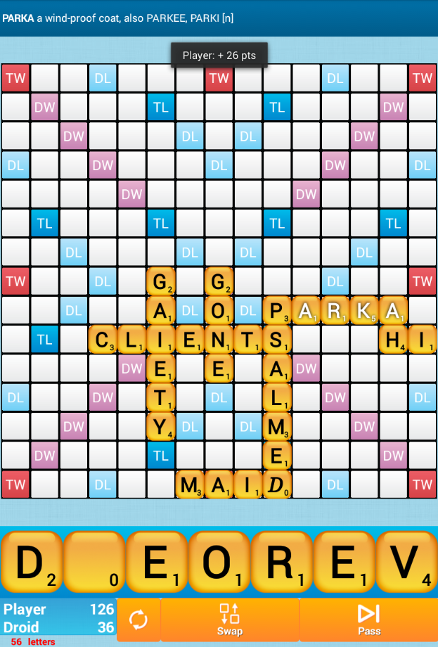 Android application Classic Words Plus screenshort