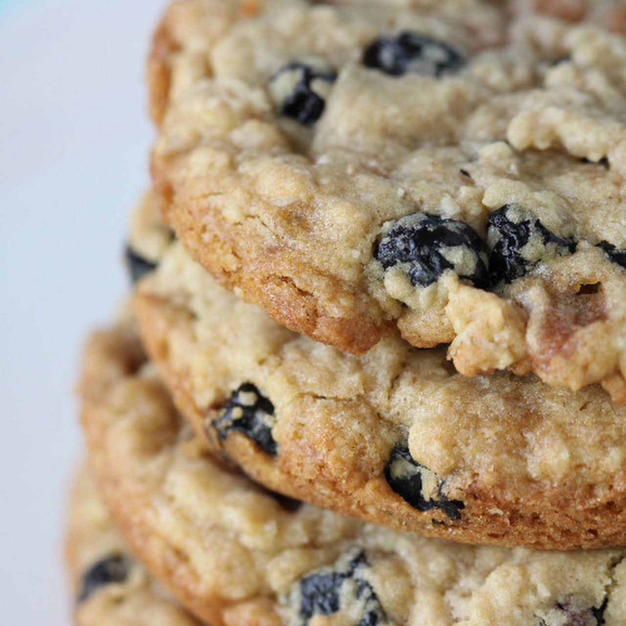 Blueberry, Caramel and White Chocolate Oatmeal Cookies