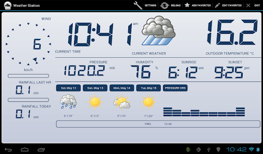 Weather Station screenshot for Android