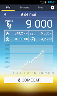  Pedómetro: miniatura da captura de tela  