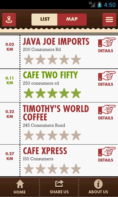 Find Me Coffee Premium Screen 2