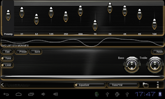 Poweramp skin Gold Glow APK Screenshot #4