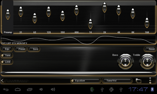 Screenshot Poweramp skin Gold Glow v1.42