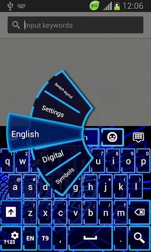 【免費個人化App】GO鍵盤霓虹藍色主題-APP點子