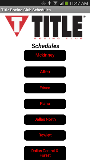 Title Boxing Club Schedules