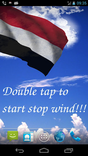 3D Yemen Flag Live Wallpaper +