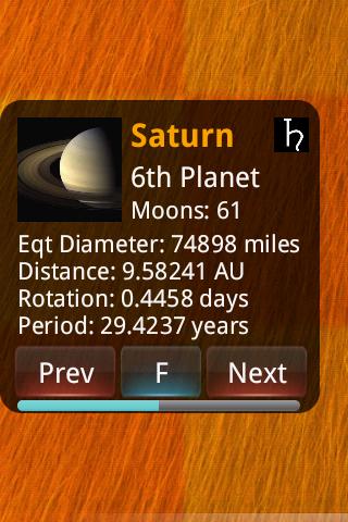 Solar System Widget Screen 3