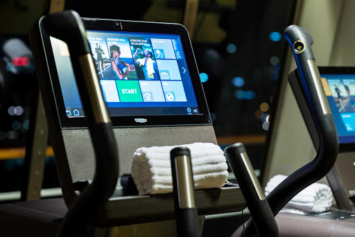 Crystal Symphony features the latest Technogym fitness equipment in her Fitness Center.