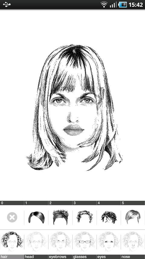 Android application FlashFace Woman police tool screenshort