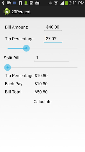 20 Tip Calculator