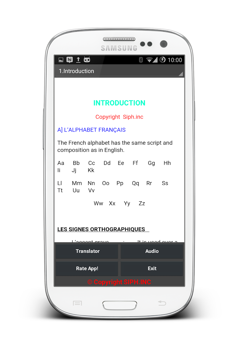 Study Mate French Grammar Screen 2