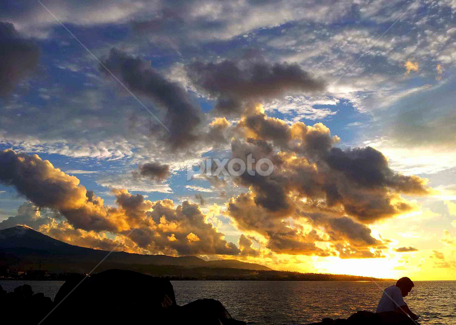 Manado Bay by Veronica Kumurur - Landscapes Cloud Formations
