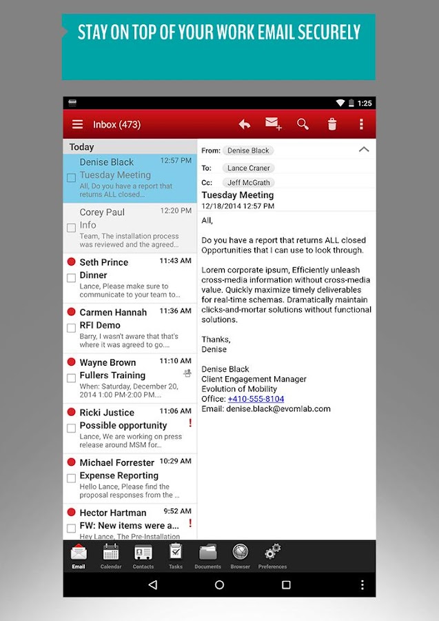    Good for Enterprise™- screenshot  