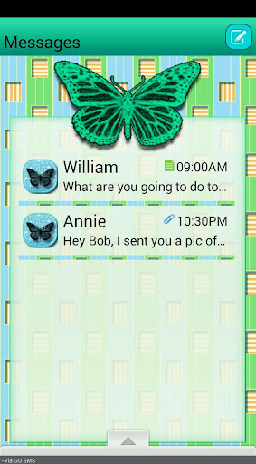 Butterflies4 GO SMS THEME