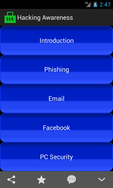 Android application Hacking Awareness screenshort