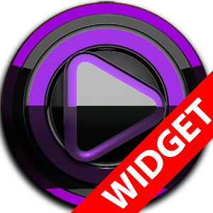 Poweramp widget - BLACK Purple