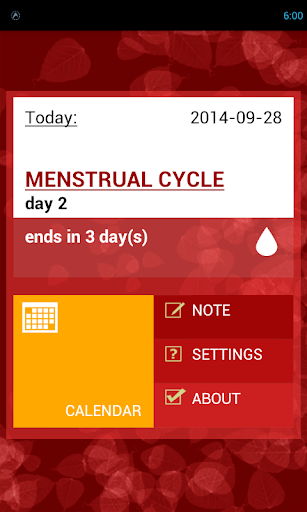 Woman's period calendar - Free