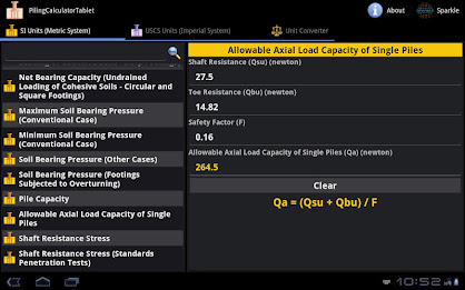 Piling Calculator Tablet poster 7