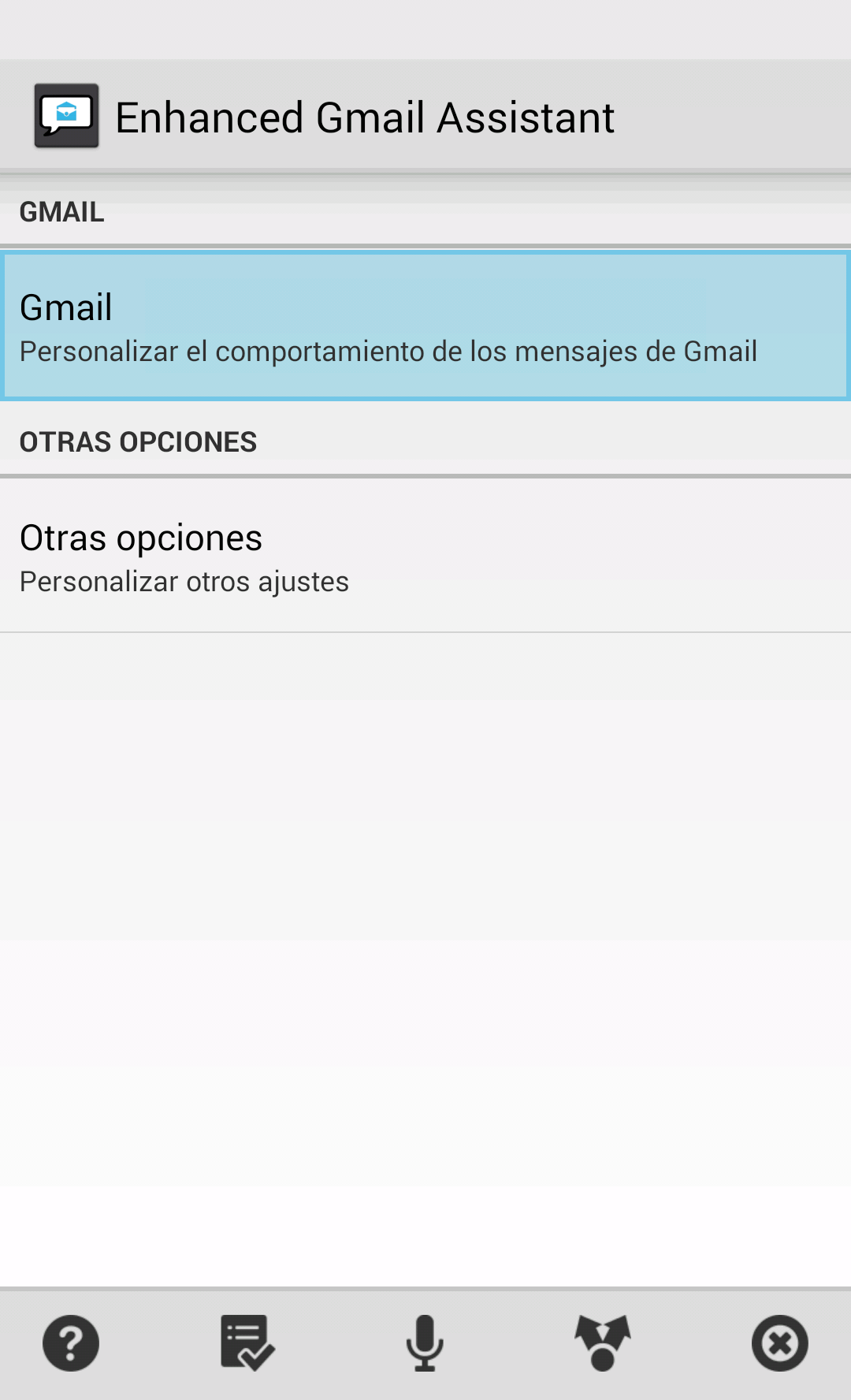 Android application Enhanced Gmail Assistant screenshort