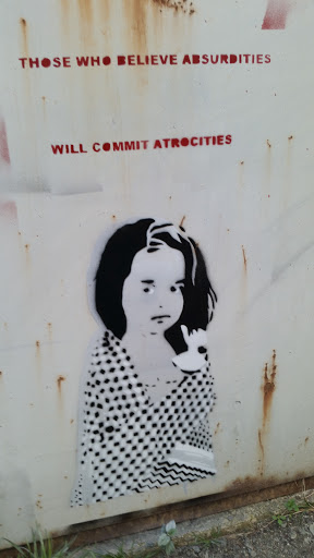 Frightened Girl Stencil 