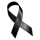 Black Support Ribbon Clock