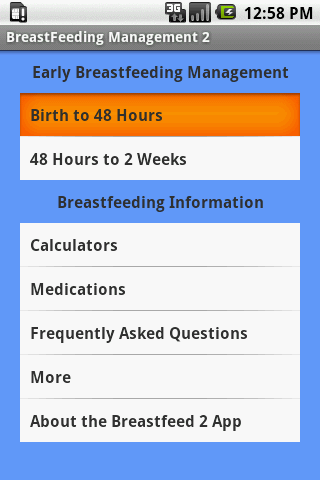 Android application Breastfeeding Management 2 screenshort