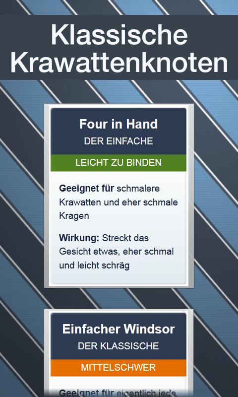 Krawatte binden - Pro Version Screen 1