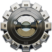 Clock Widget Silver Gear