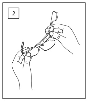 Slide shade on nose stems