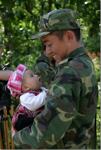 soldier rescued a baby
