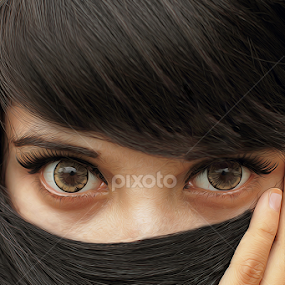 Hair of Hijab by Andi Andi - People Portraits of Women