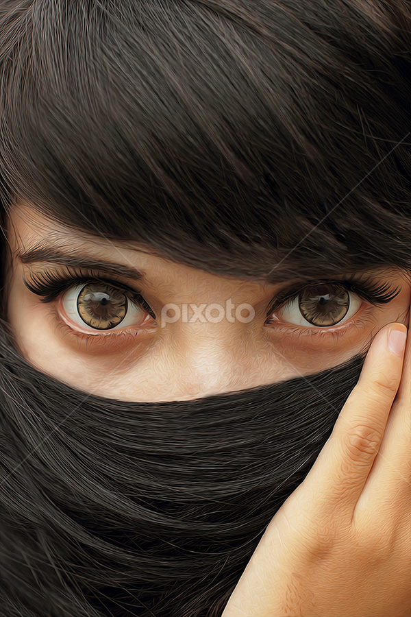 Hair of Hijab by Andi Andi - People Portraits of Women