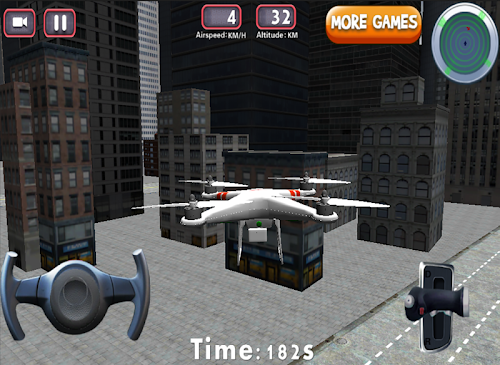 Android application 3D Drone Flight Simulator Game screenshort